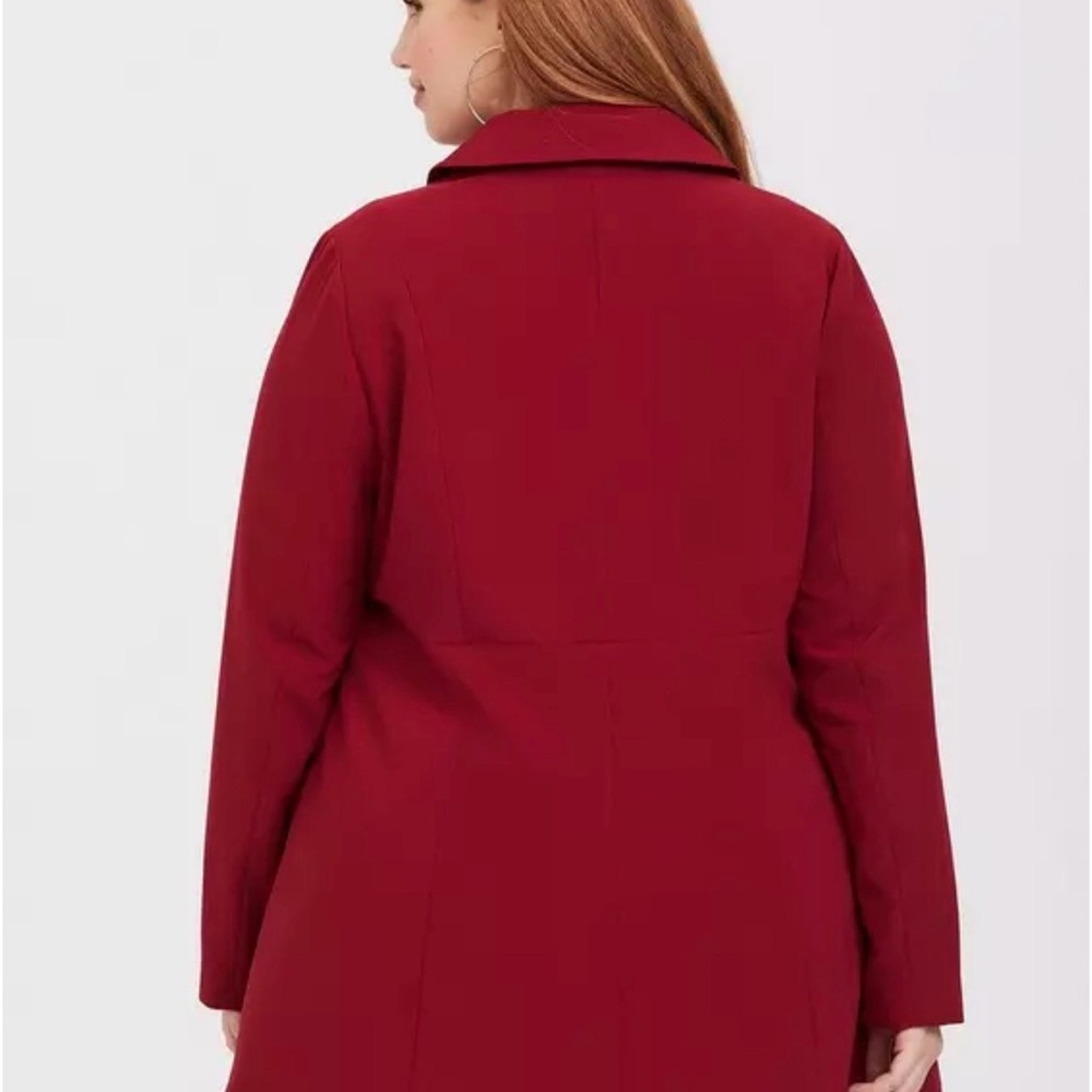 TORRID Twill A-Line Trench Red Coat size 5 Red - Picture 11 of 11